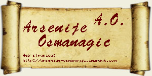 Arsenije Osmanagić vizit kartica